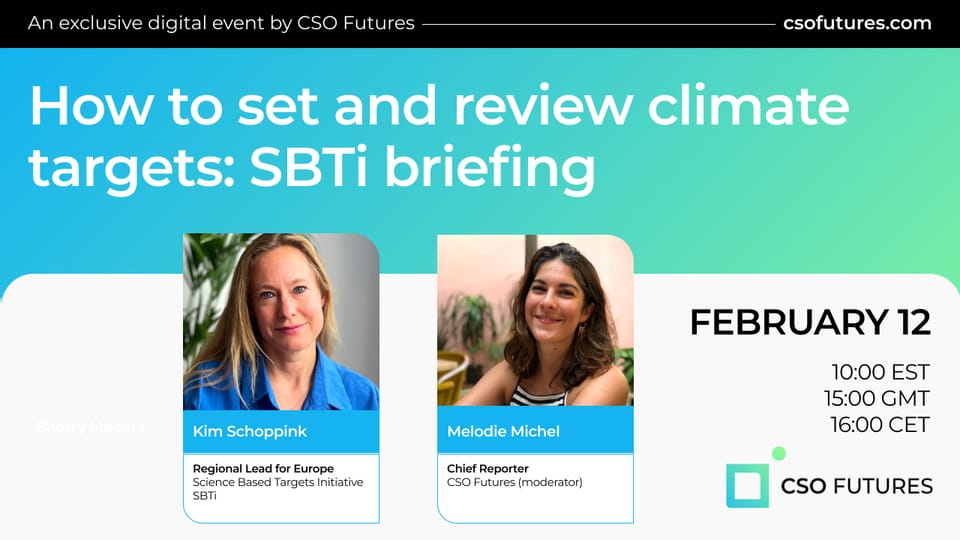 How to set and review climate targets: SBTi briefing